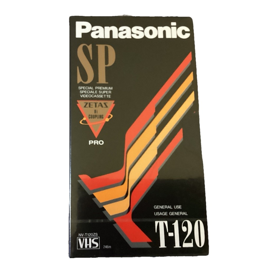 Panasonic SP T-120 Blank VHS Tape NV-T120ZS Video Cassette NEW & FACTORY SEALED